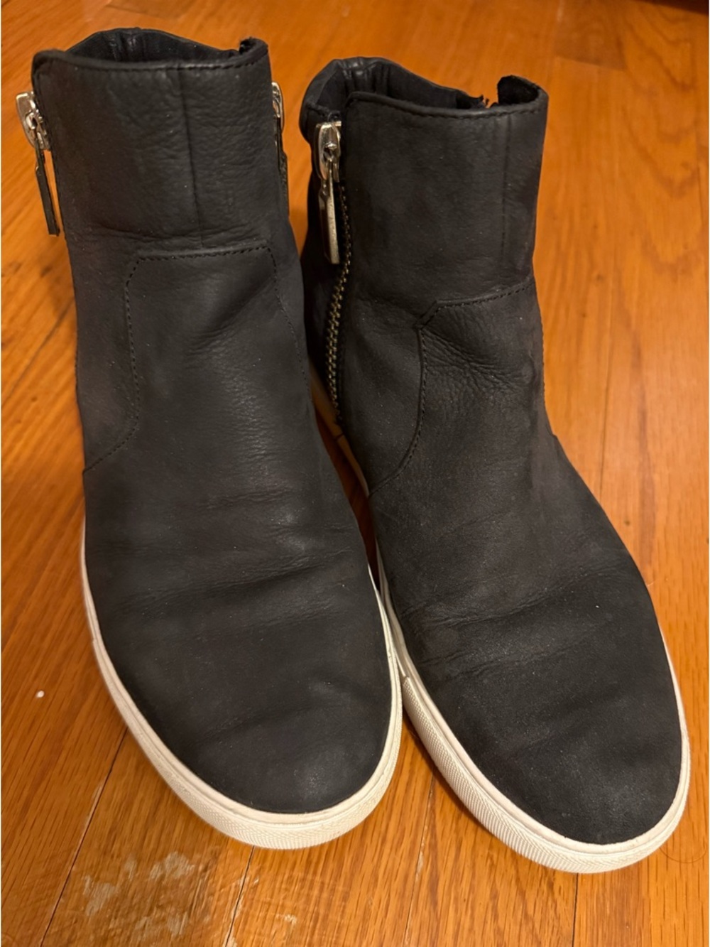 🗽Size 9.5 M Bk Kenneth Cole NY Keenan Leather High Top Zipper Fashion Sneakers